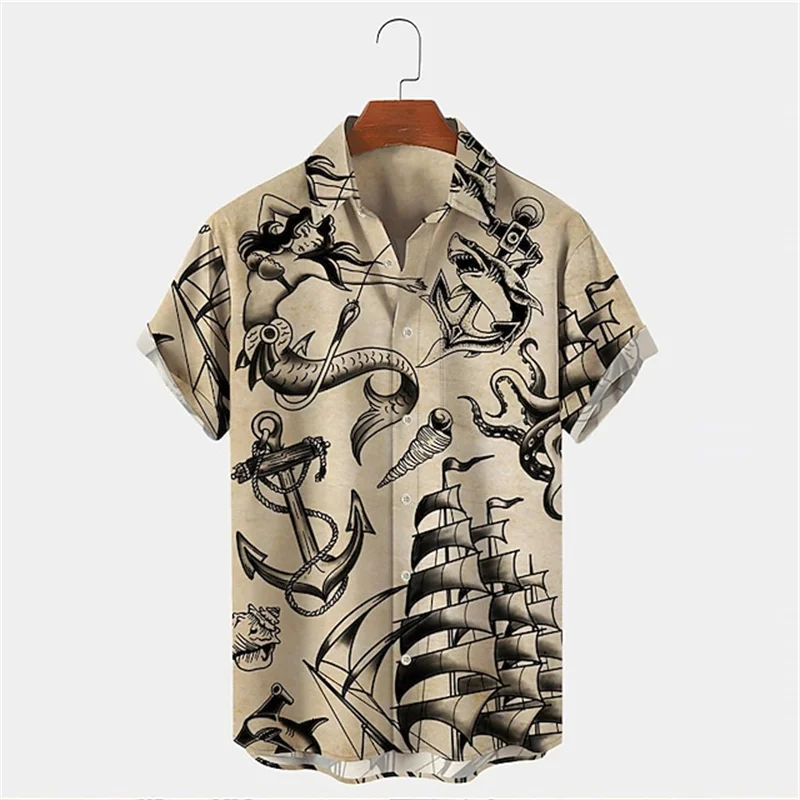 남성 여름 라펠 반팔 하와이안 셔츠 캐주얼 스트리트 탑 - Vintage Hawaiian Floral Shirt 리뷰 및 가격