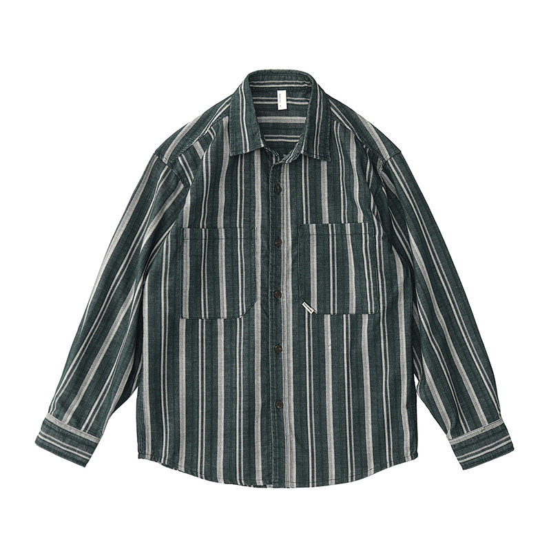 남성용 일본풍 빈티지 스타일의 캐주얼한 넉넉한 핏의 코 - Corduroy Button Up Shirt Men 리뷰 및 가격
