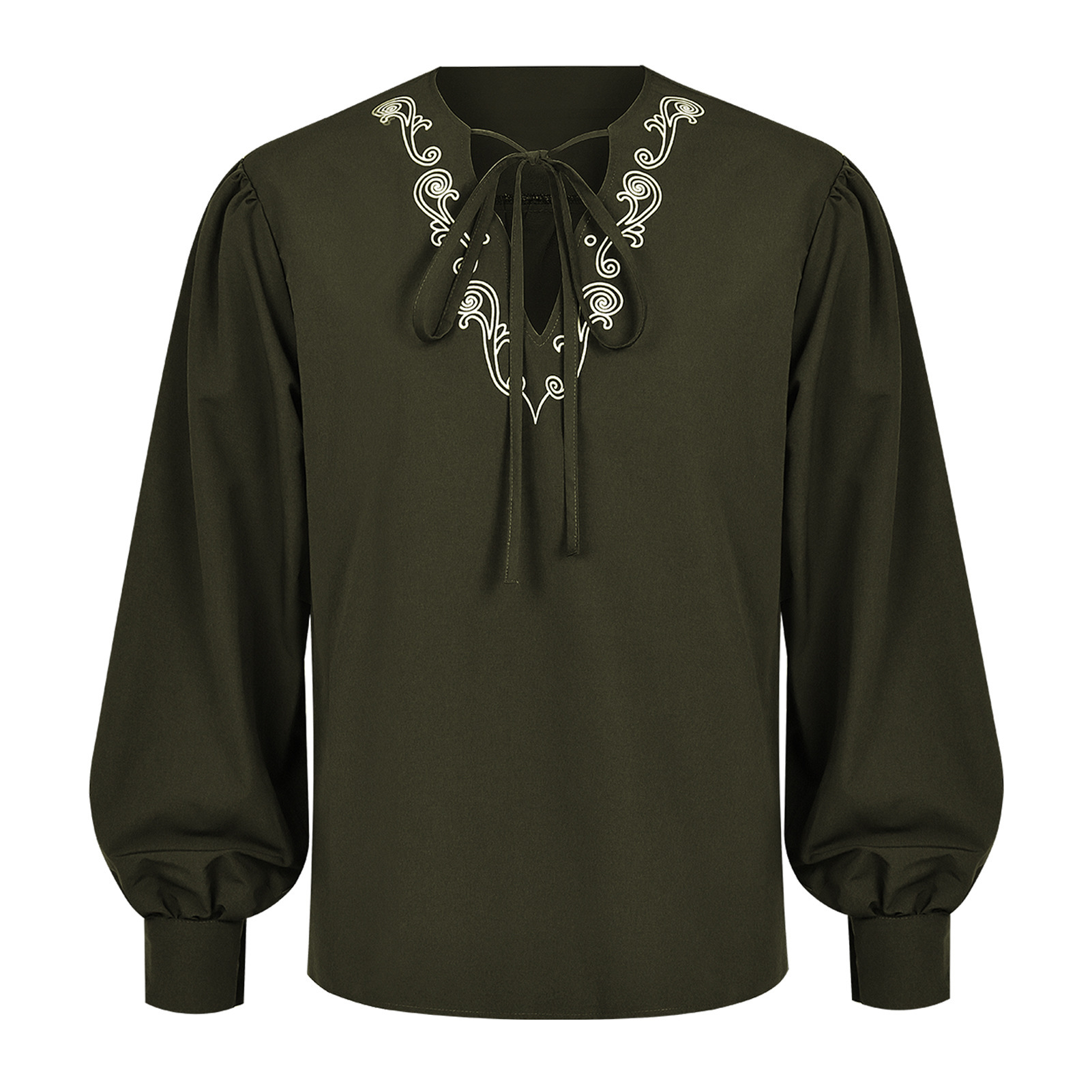 르네상스 시대 해적 셔츠, 바이킹 의상, 중세풍 할로윈 - Medieval Gothic Lace Up Pirate Shirt 리뷰 및 가격