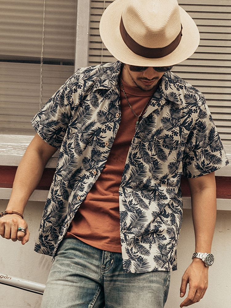 세련된 하와이안 셔츠 남성 여름 반팔 루즈핏 쿠바 칼라 - Vintage Hawaiian Floral Shirt 리뷰 및 가격